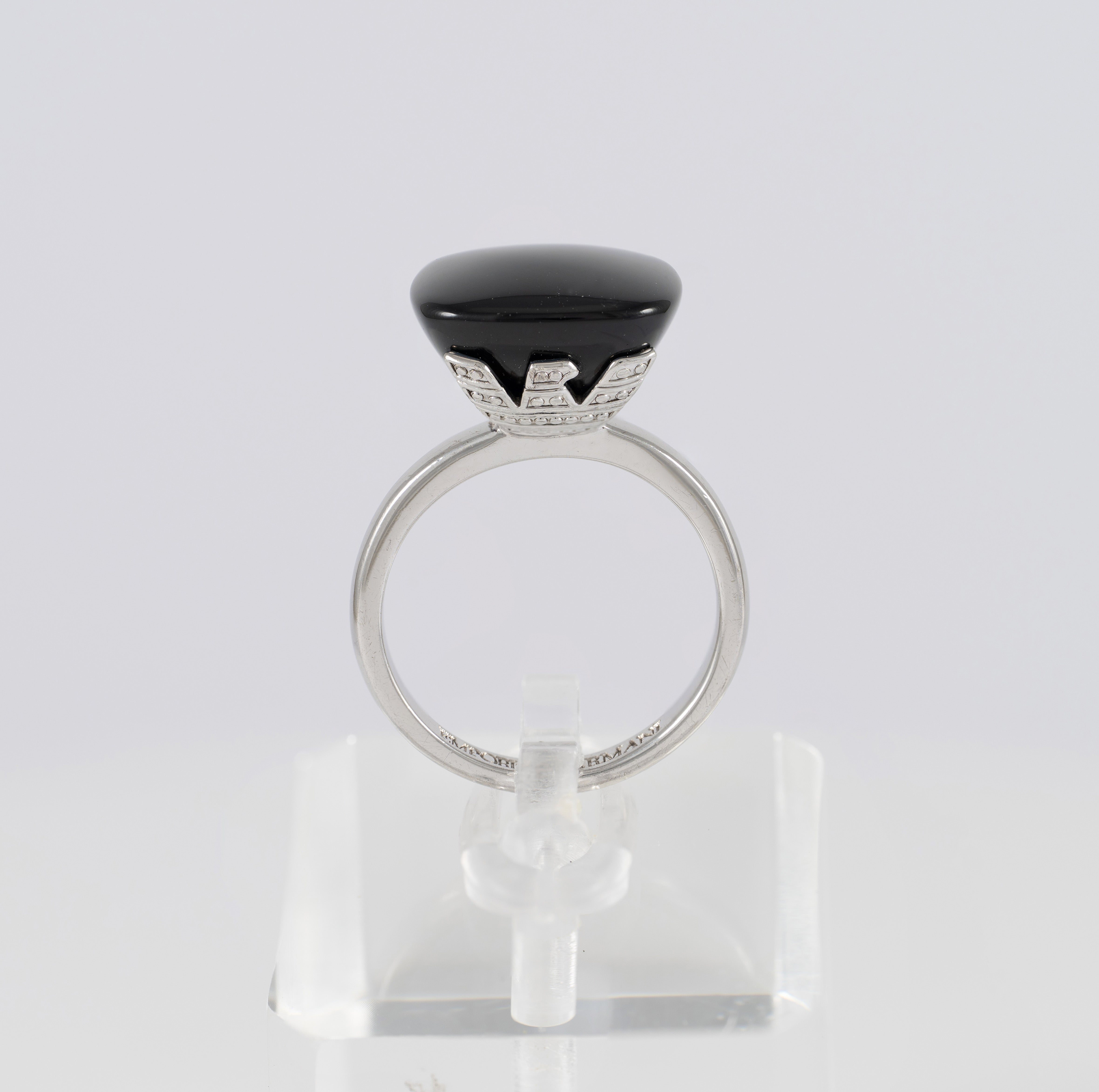 Anillo Emporio Armani de Plata 925 y Ónix