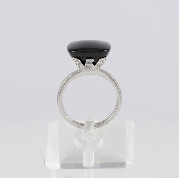 Anillo Emporio Armani de Plata 925 y Ónix