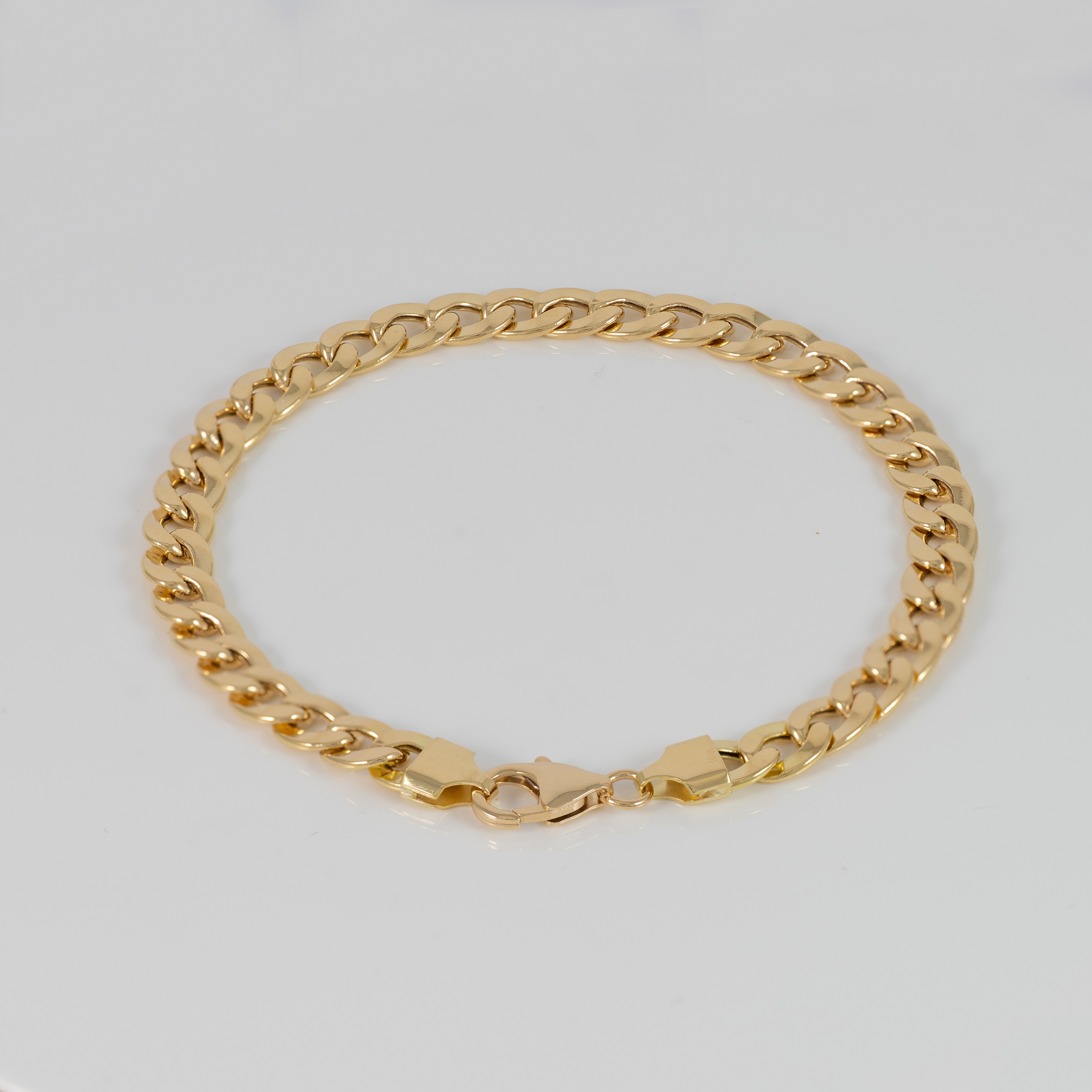 Pulsera barbada de oro 18k 750