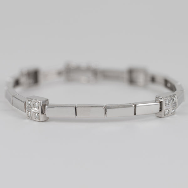 Pulsera en oro blanco 18k y diamantes