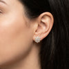 Pendientes antiguos en oro amarillo 18k y diamantes 2.5 ct