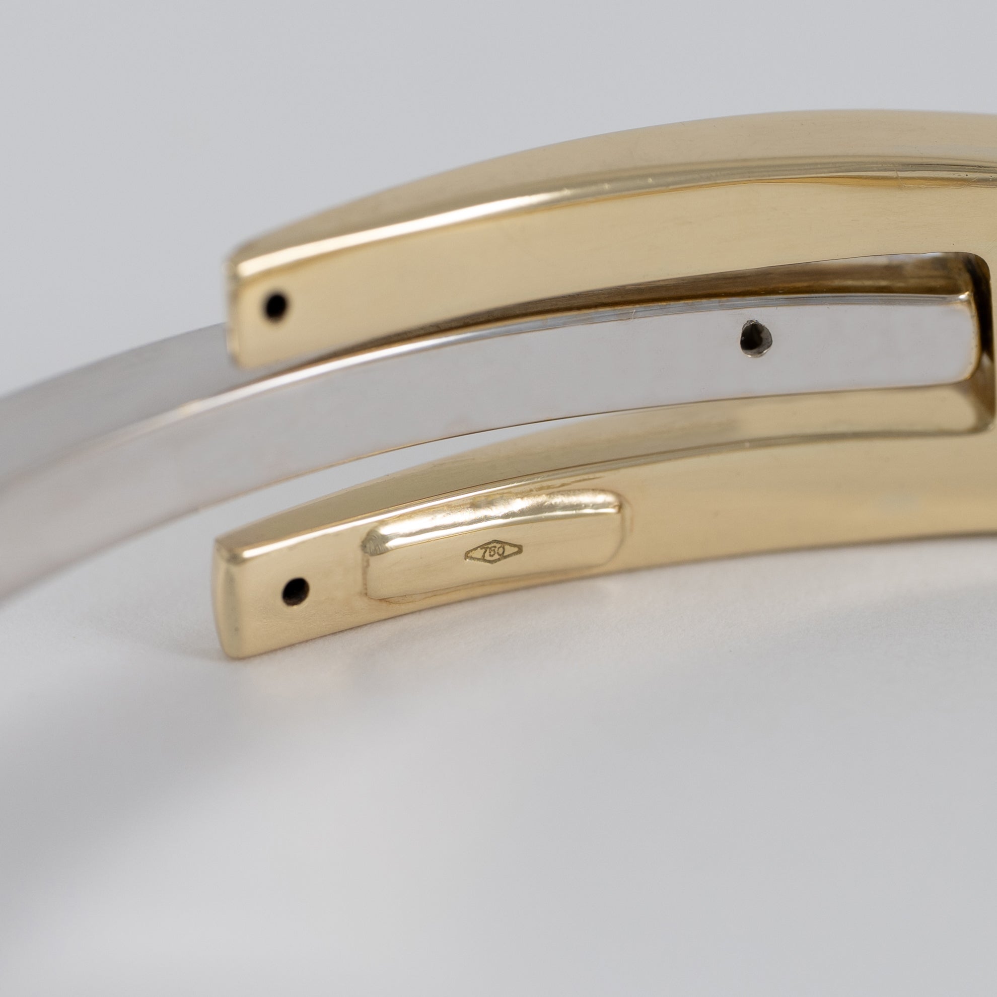 Pulsera en oro amarillo y blanco 18k 750