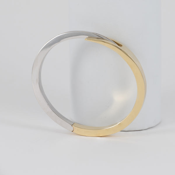 Pulsera en oro amarillo y blanco 18k 750