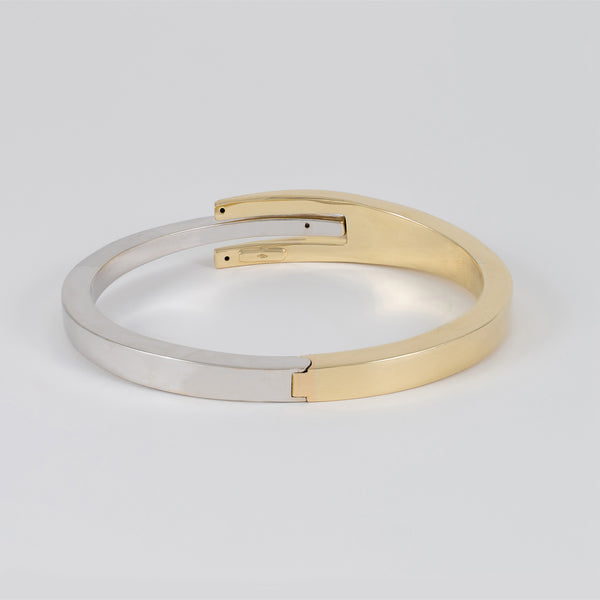 Pulsera en oro amarillo y blanco 18k 750