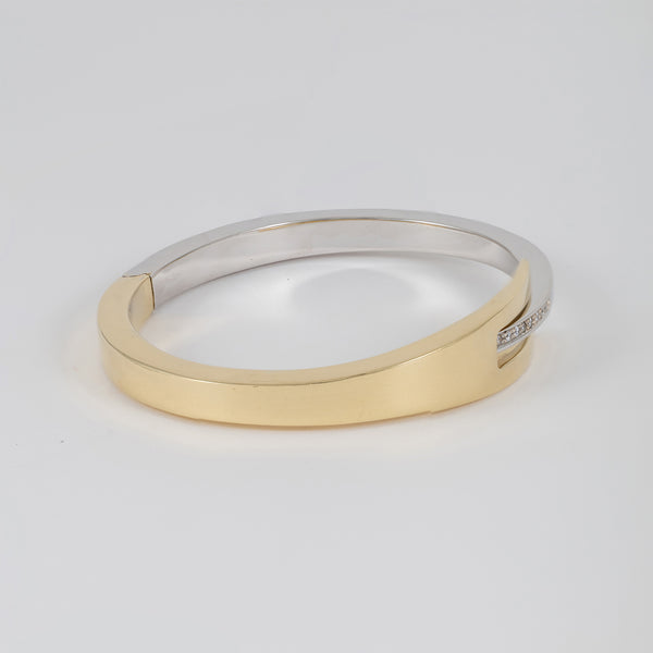 Pulsera en oro amarillo y blanco 18k 750