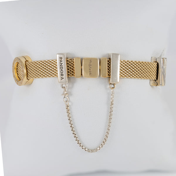 Pulsera Pandora Reflexions Plata con baño de oro 18k con Charms