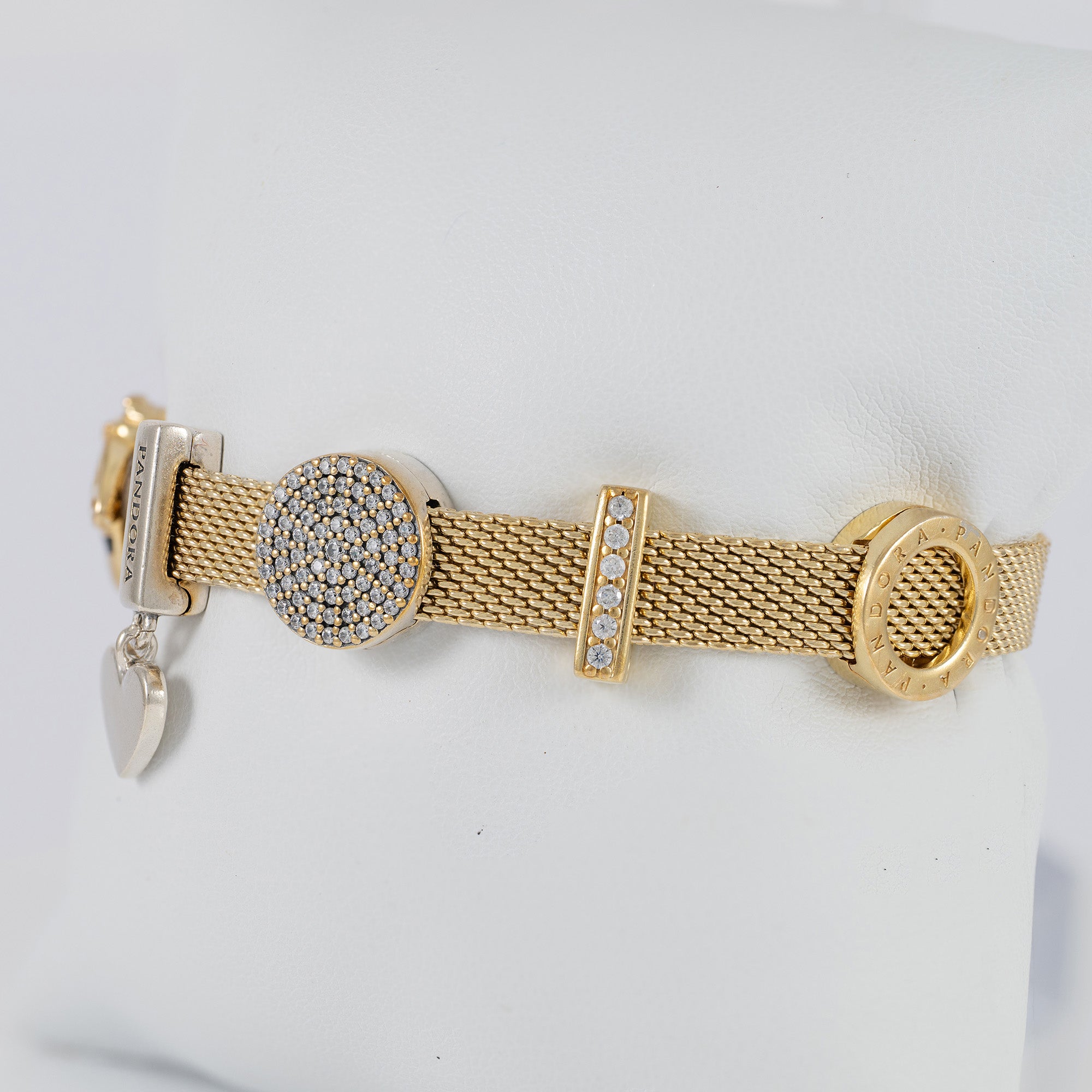 Pulsera Pandora Reflexions Plata con baño de oro 18k con Charms