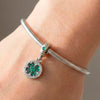 Pulsera Pandora de Plata 925 cadena de serpiente Moments y Charm colgante en plata de ley Trébol Brillante