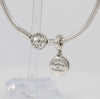 Pulsera Pandora de Plata 925 cadena de serpiente Moments y Charm colgante en plata de ley Trébol Brillante