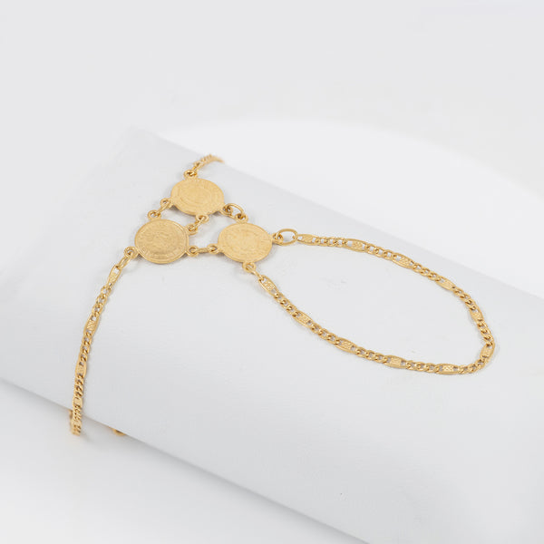 Pulsera pasamanos Medallas oro 18k 750