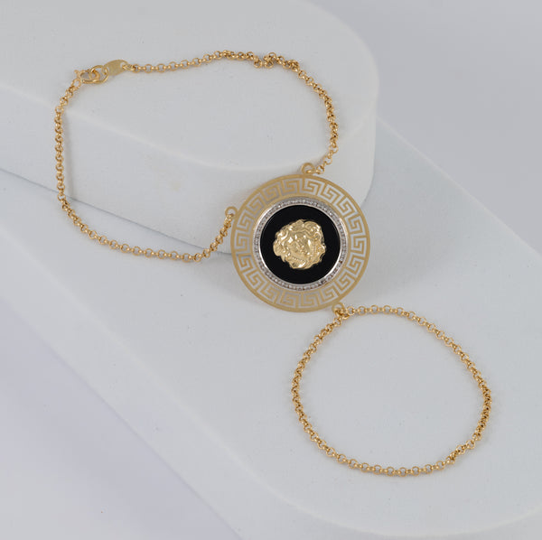 Pulsera pasamanos oro 18k 750