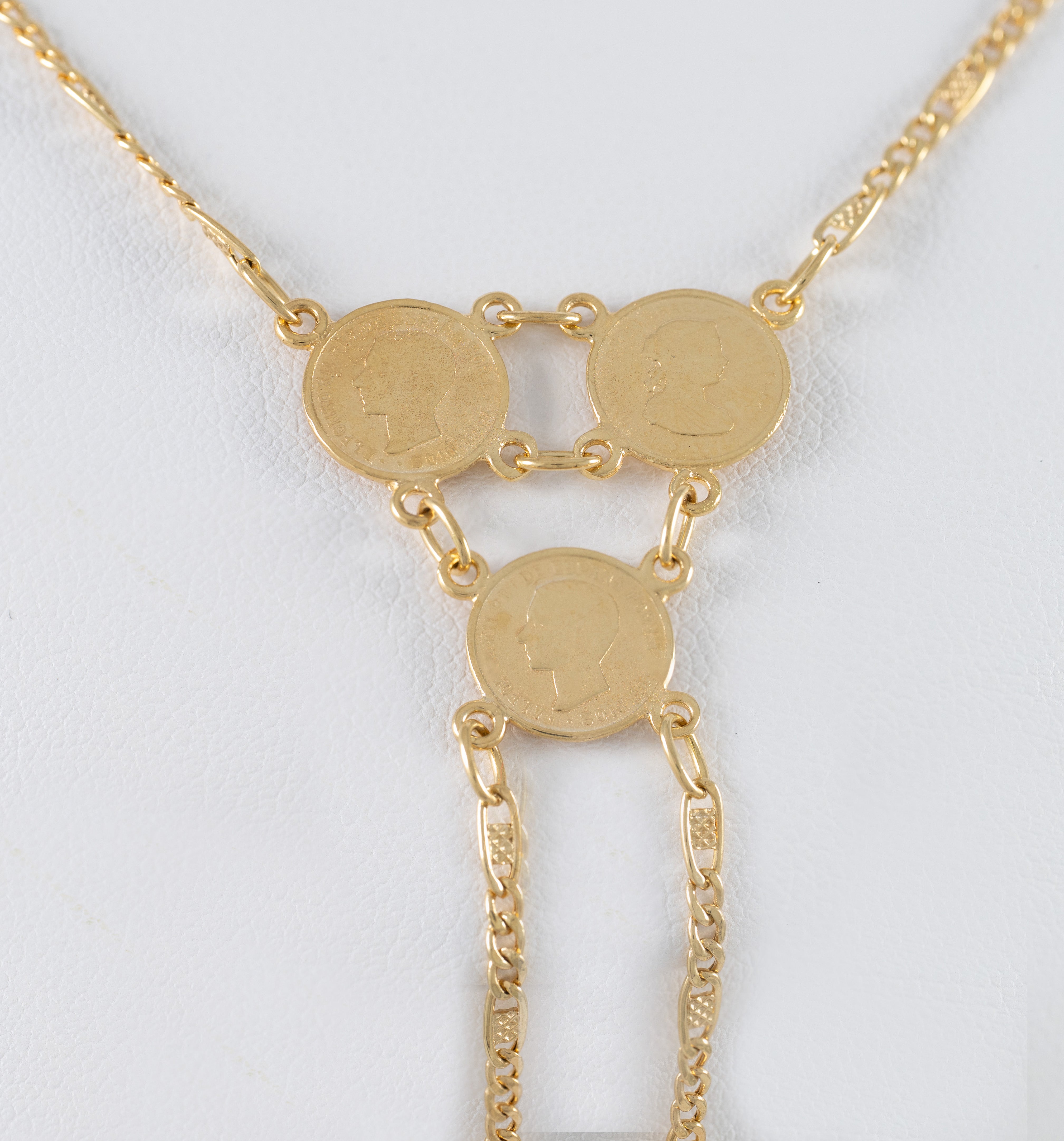 Pulsera pasamanos Medallas oro 18k 750