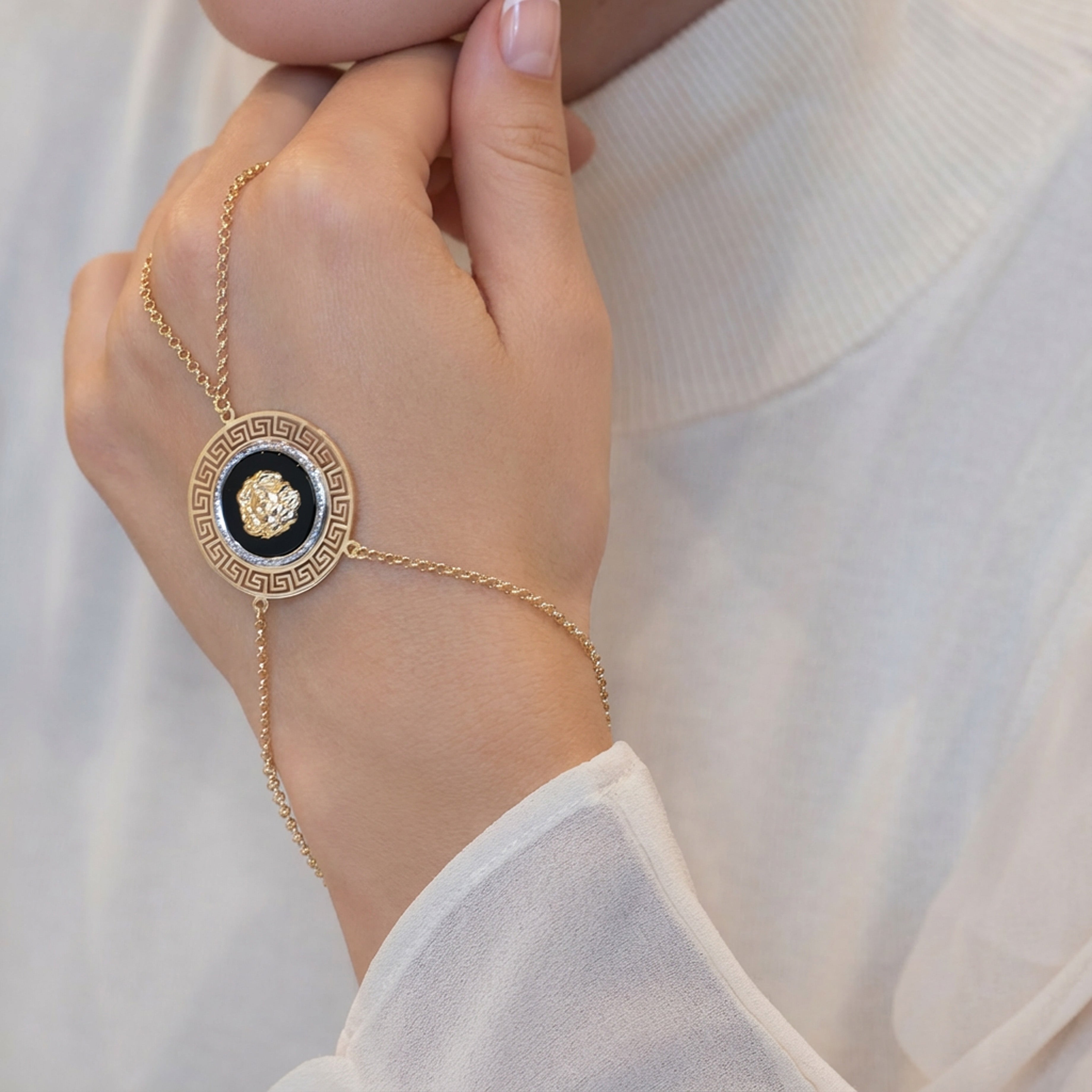 Pulsera pasamanos oro 18k 750