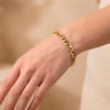 Pulsera barbada de oro 18k 750