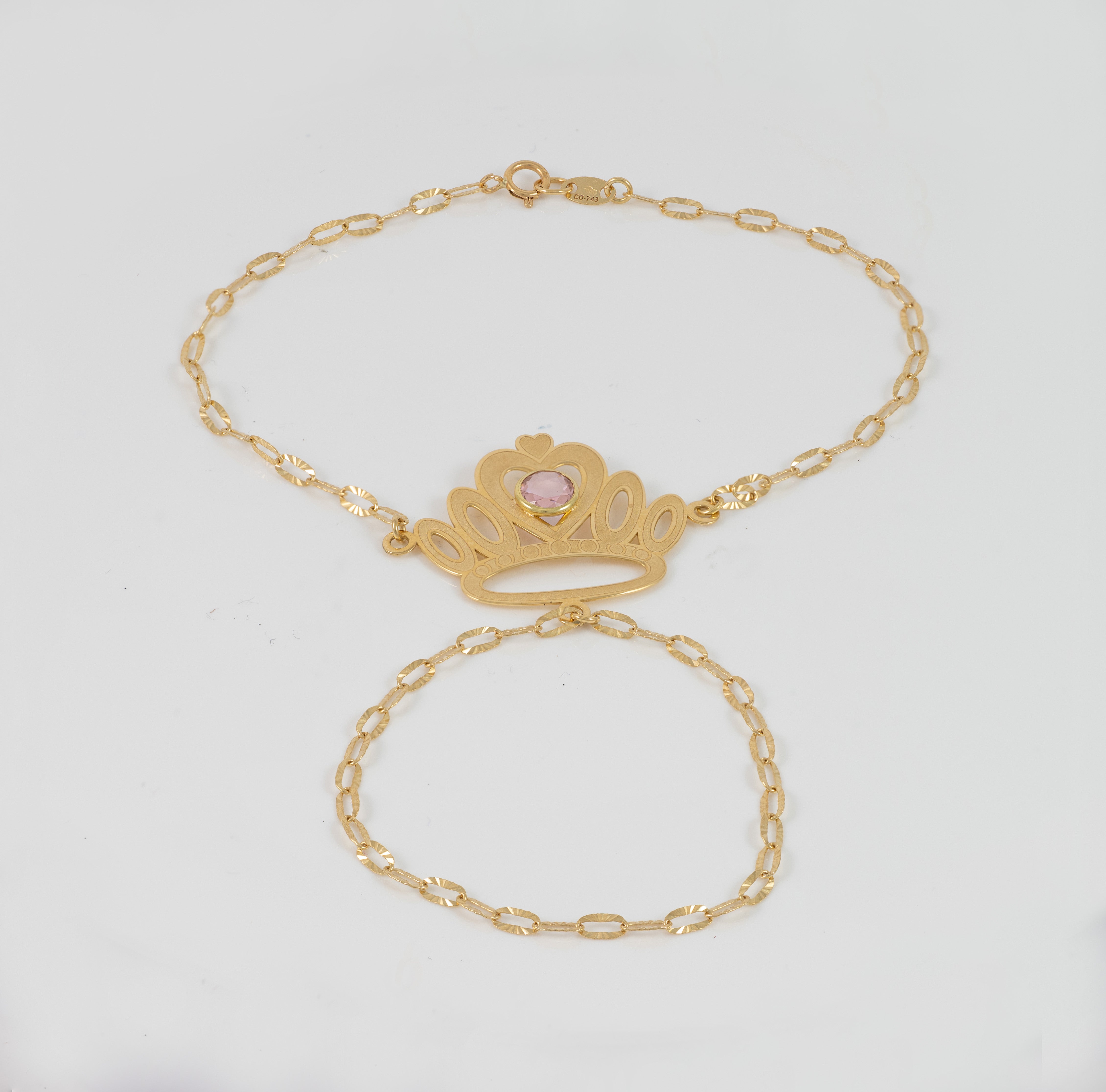 Pulsera pasamanos Corona oro 18k 750