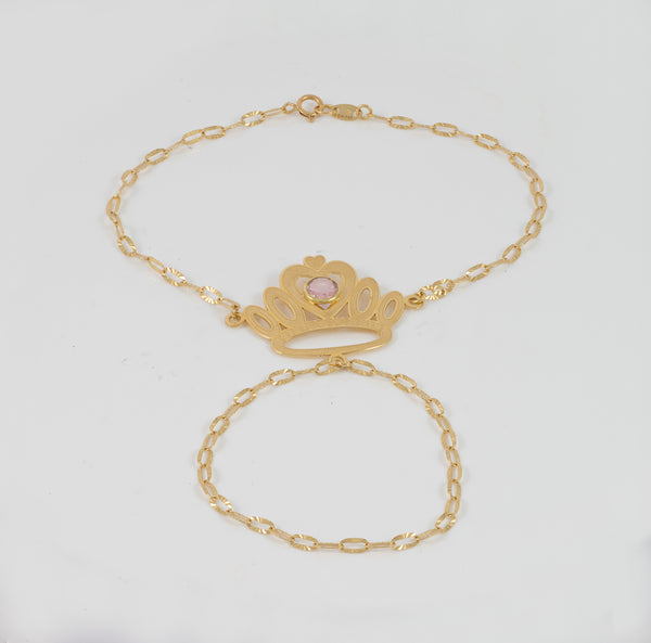 Pulsera pasamanos Corona oro 18k 750