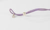 Pulsera de plata, cristal de Murano y nylon lila Icon Glass
