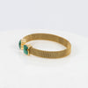 Pulsera Tous de Acero IP dorado y Malaquita Mesh Color