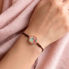Pulsera Tous Tartan Disco en Plata Vermeil Rosa y Nácar