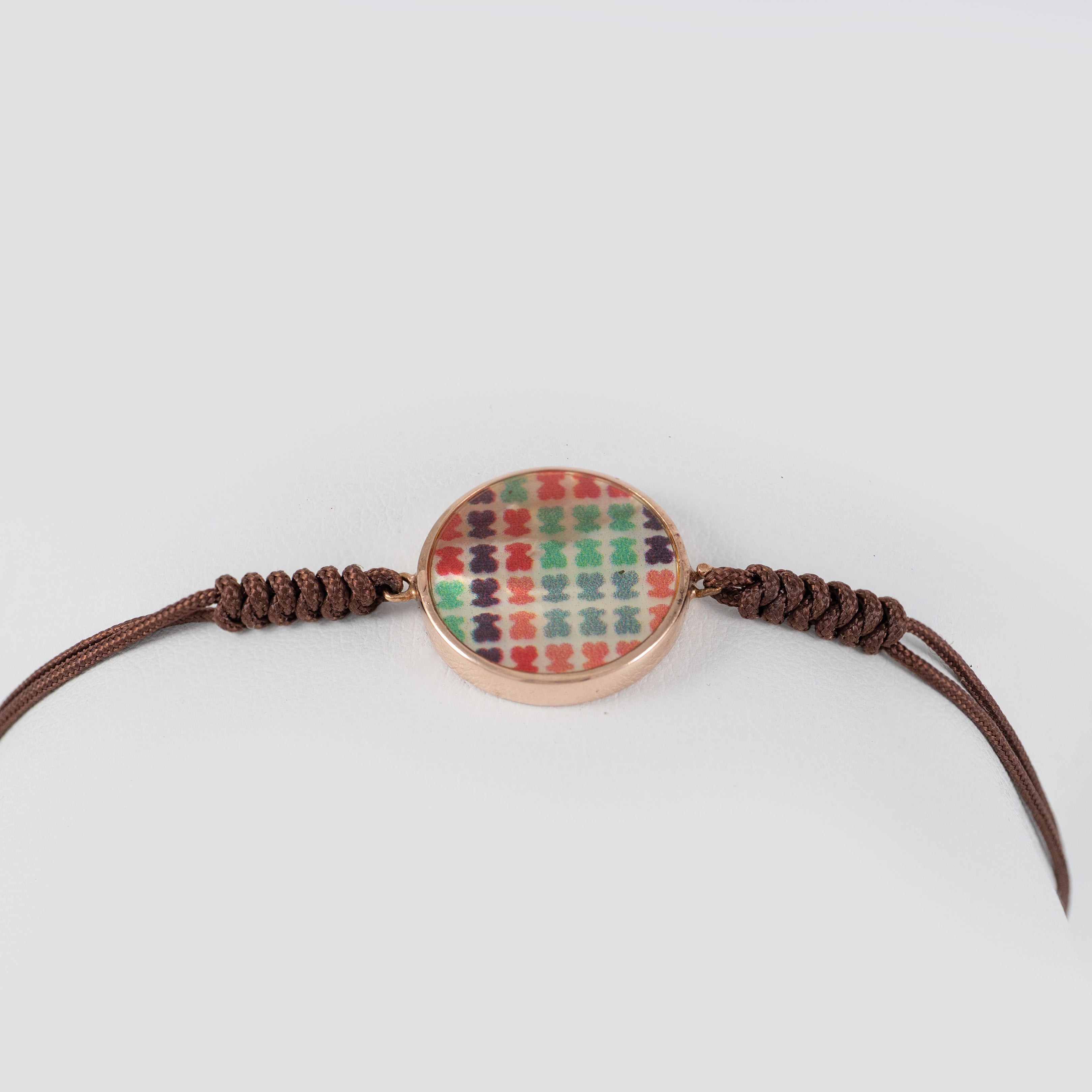 Pulsera Tous Tartan Disco en Plata Vermeil Rosa y Nácar