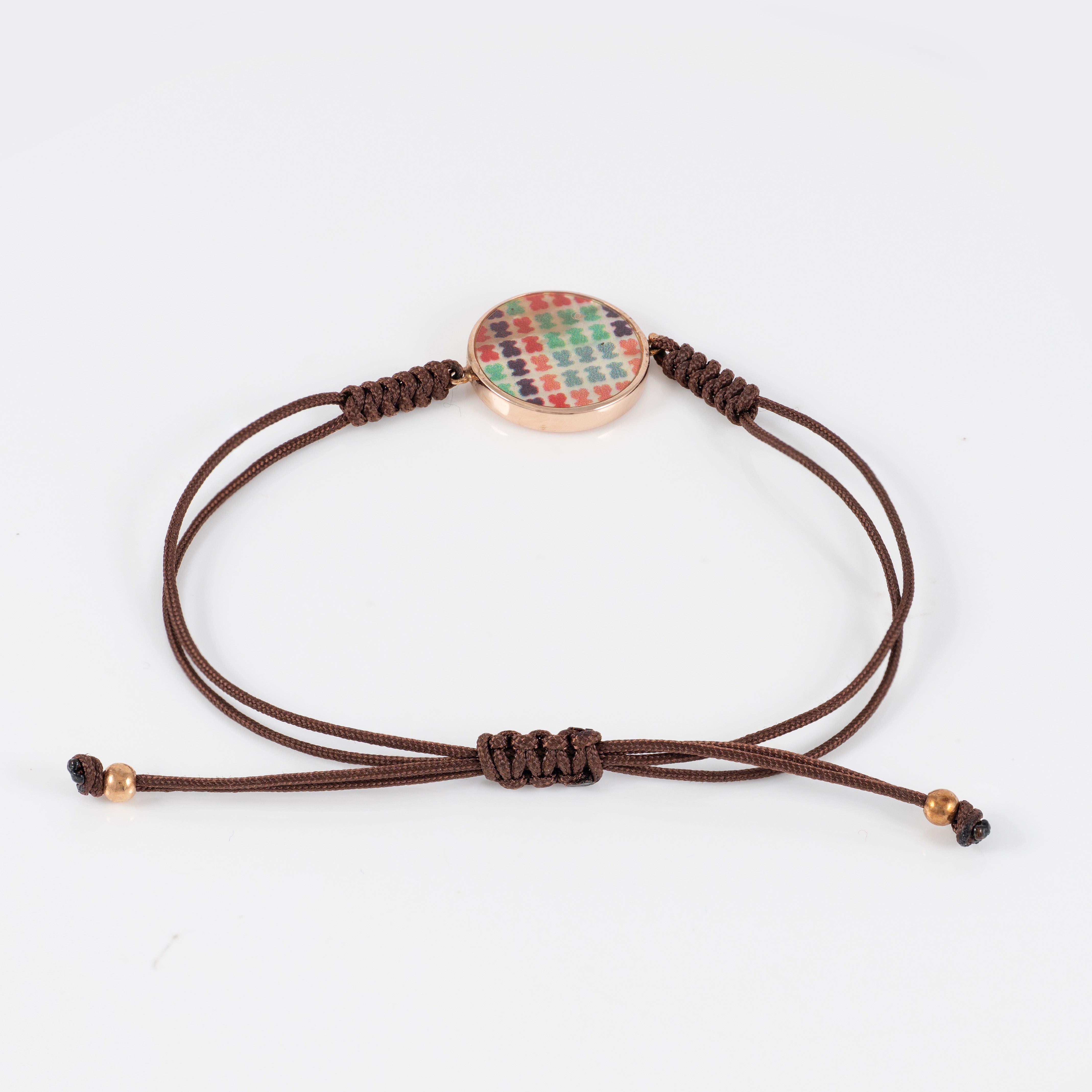 Pulsera Tous Tartan Disco en Plata Vermeil Rosa y Nácar