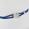 Pulsera Tous elástica azul con motivo Oso en plata 925