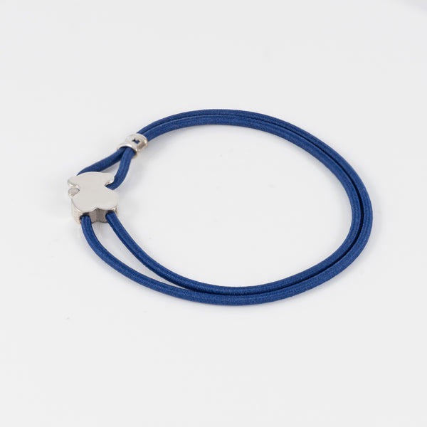 Pulsera Tous elástica azul con motivo Oso en plata 925