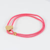 Pulsera Tous elástica Fucsia con Corazón en plata vermeil Sweet Dolls