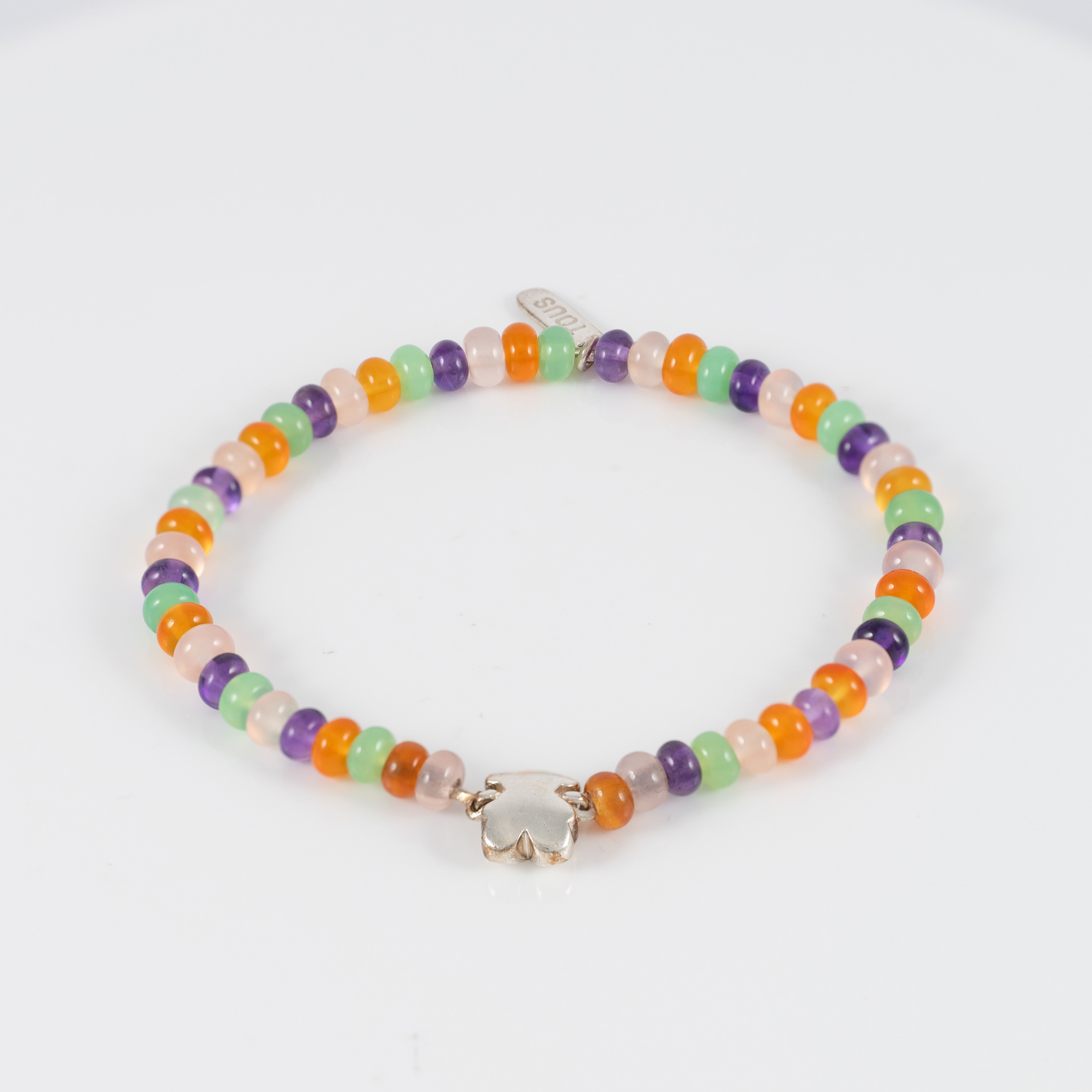 Pulsera Tous elástica con Gemas y motivo Oso de Plata 925 Bold Motiff