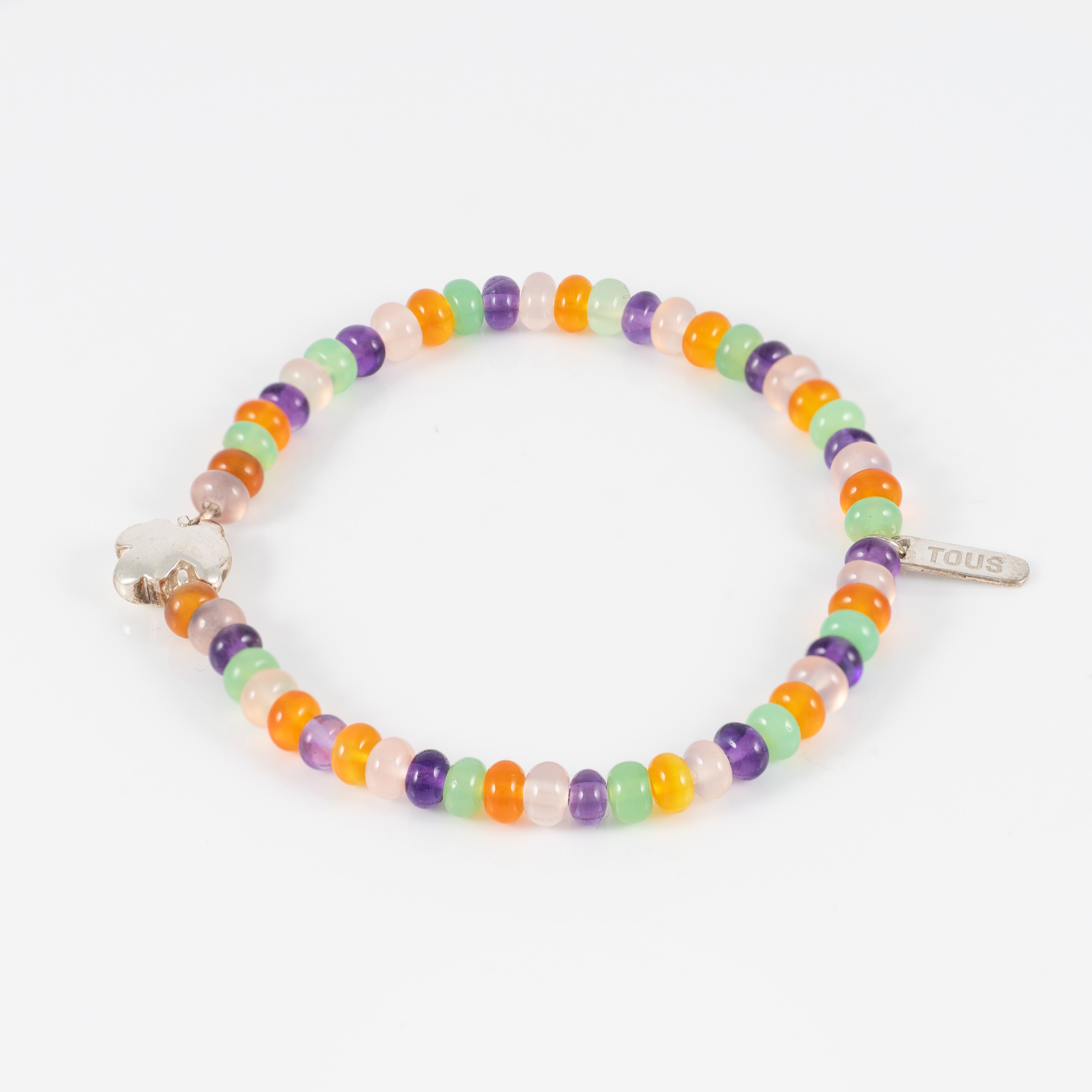 Pulsera Tous elástica con Gemas y motivo Oso de Plata 925 Bold Motiff
