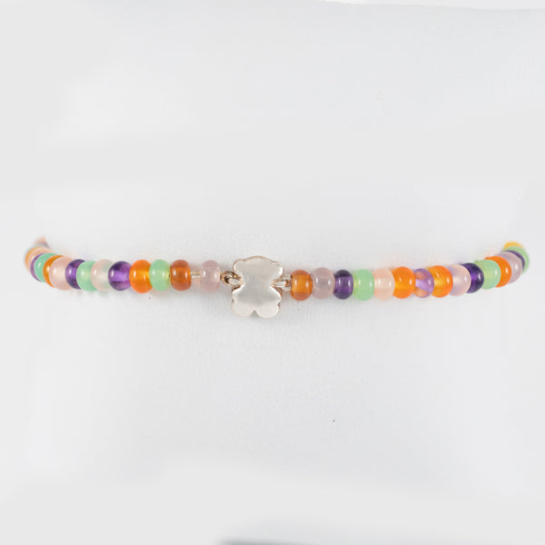 Pulsera Tous elástica con Gemas y motivo Oso de Plata 925 Bold Motiff