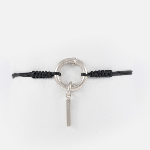 Pulsera Tous Hold en Plata 925 y cordón negro