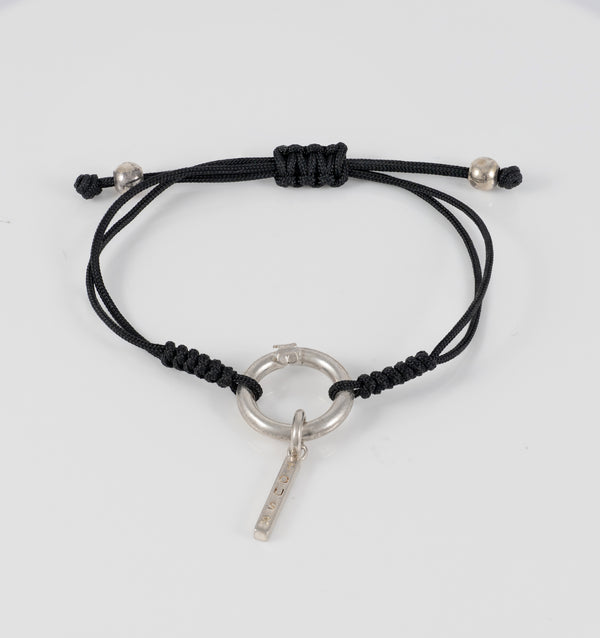 Pulsera Tous Hold en Plata 925 y cordón negro