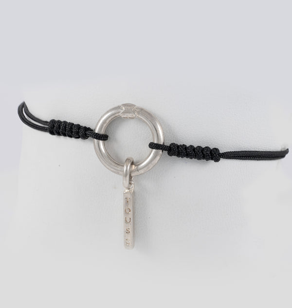Pulsera Tous Hold en Plata 925 y cordón negro