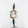 Pulsera Tous Oso en plata vermeil rosa con gemas y cordón negro Straight