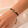 Pulsera Tous Oso en plata vermeil rosa con gemas y cordón negro Straight