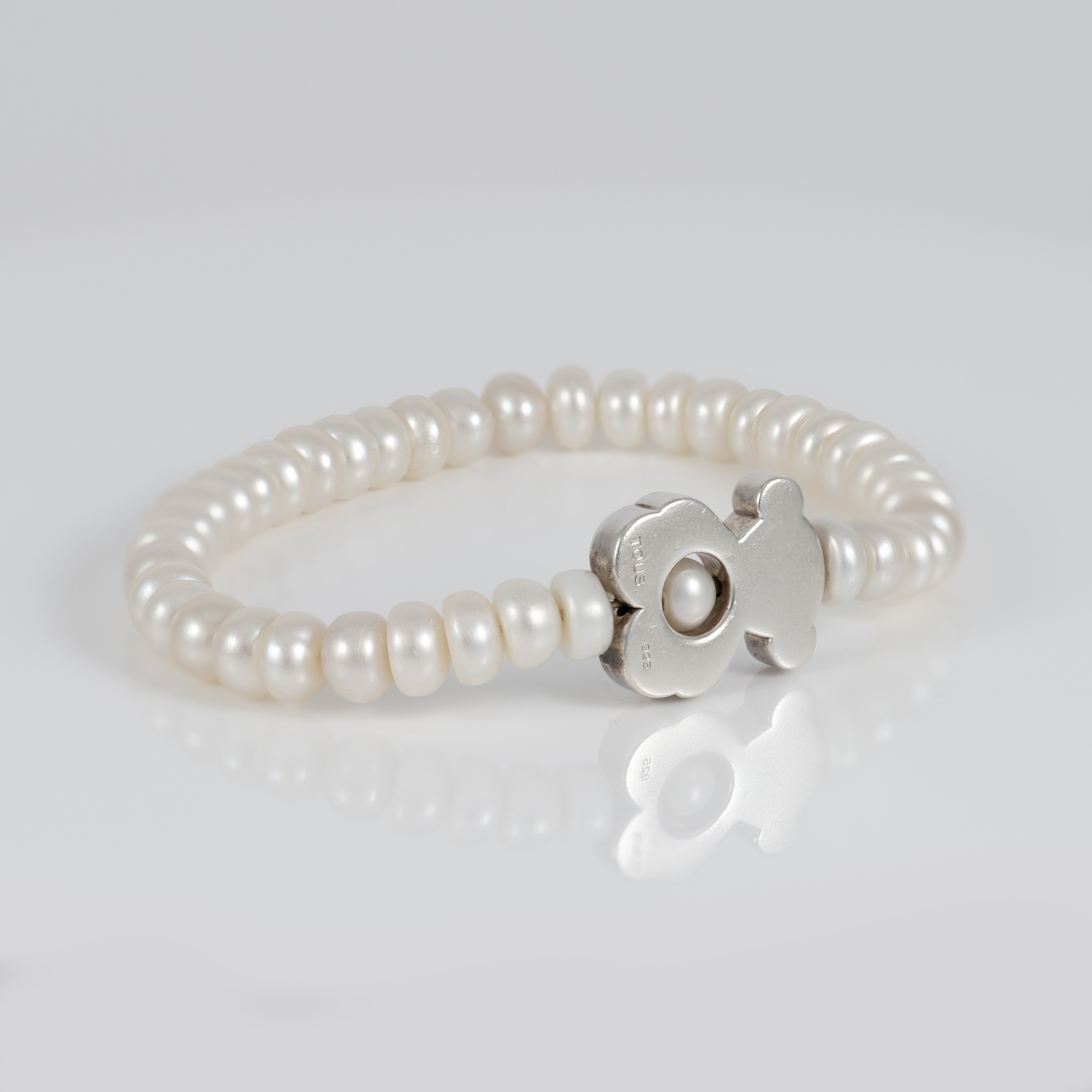 Pulsera Tous de perlas y plata 925  motivo oso Sweet Dolls