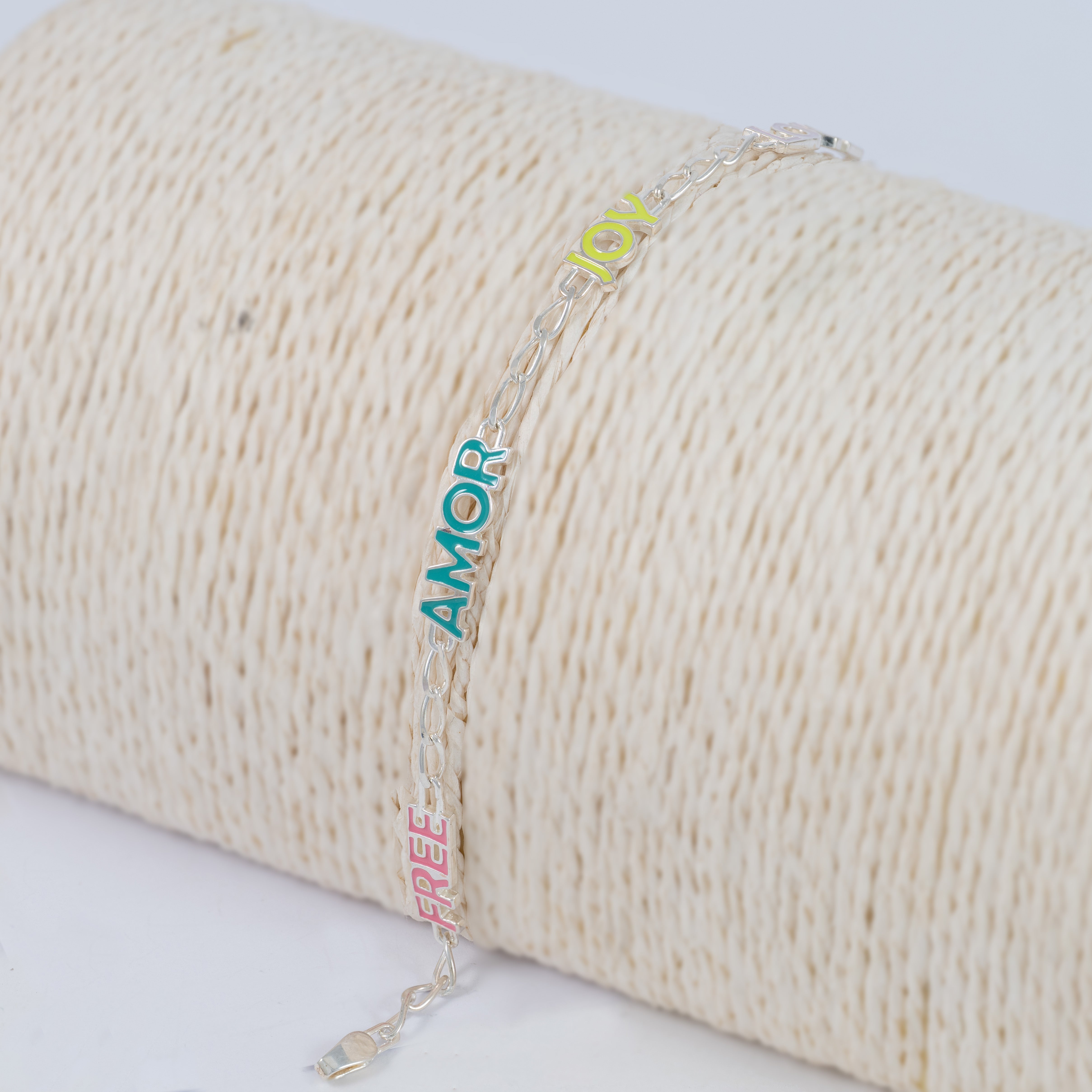 Pulsera Tous en plata 925 y esmalte Amor