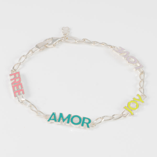 Pulsera Tous en plata 925 y esmalte Amor