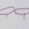 Pulsera Tous de plata 925, cristal de Murano y nylon lila Icon Glass