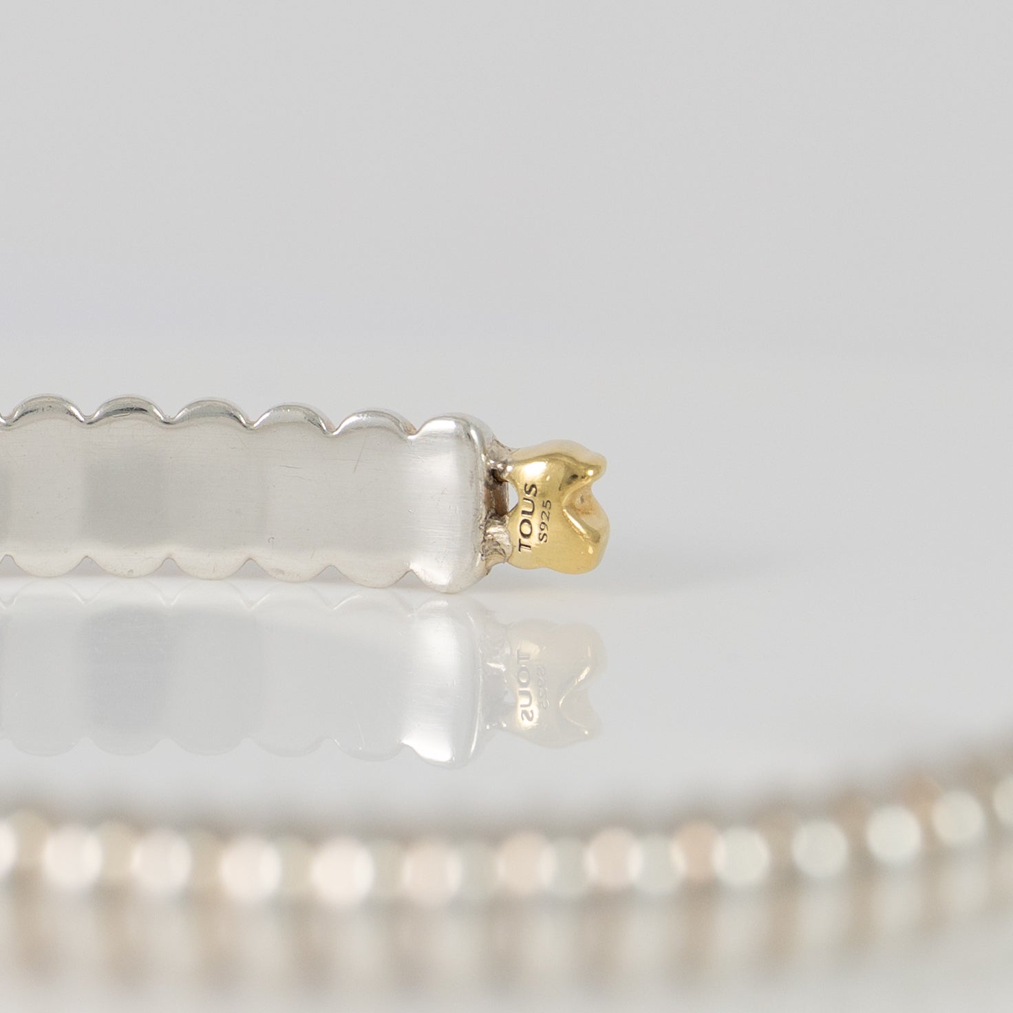 Pulsera Tous de plata 925 con oso de baño de oro 18 kt sobre plata Virtual Garden