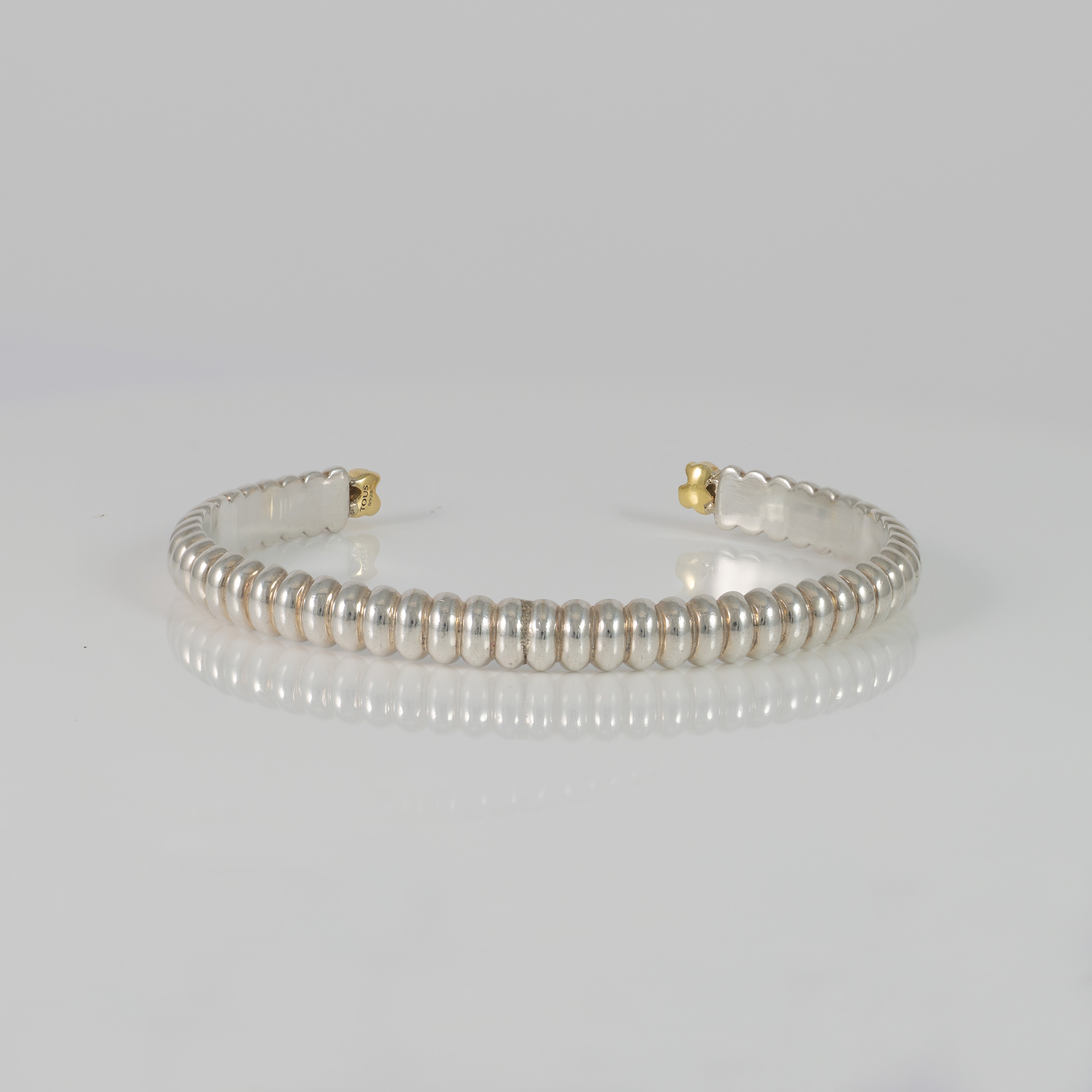 Pulsera Tous de plata 925 con oso de baño de oro 18 kt sobre plata Virtual Garden