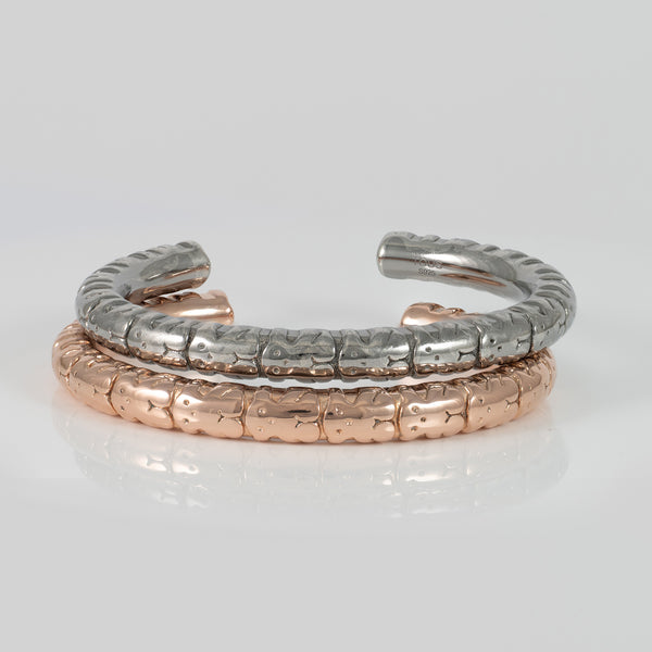 Pulsera Tous Straight XL con baño de oro rosa 18k sobre plata