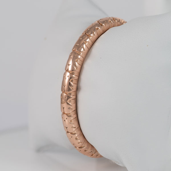 Pulsera Tous Straight XL con baño de oro rosa 18k sobre plata
