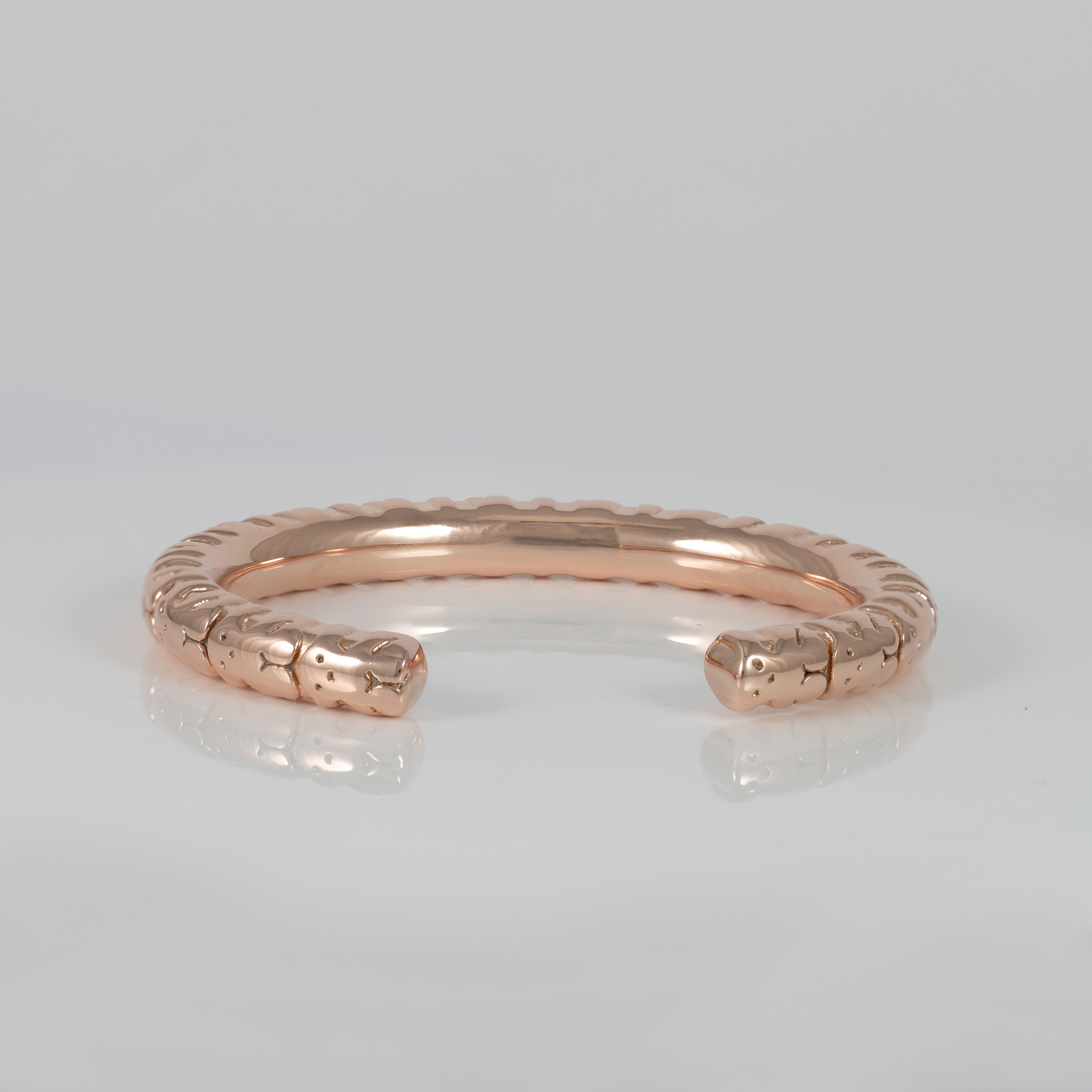 Pulsera Tous Straight XL con baño de oro rosa 18k sobre plata
