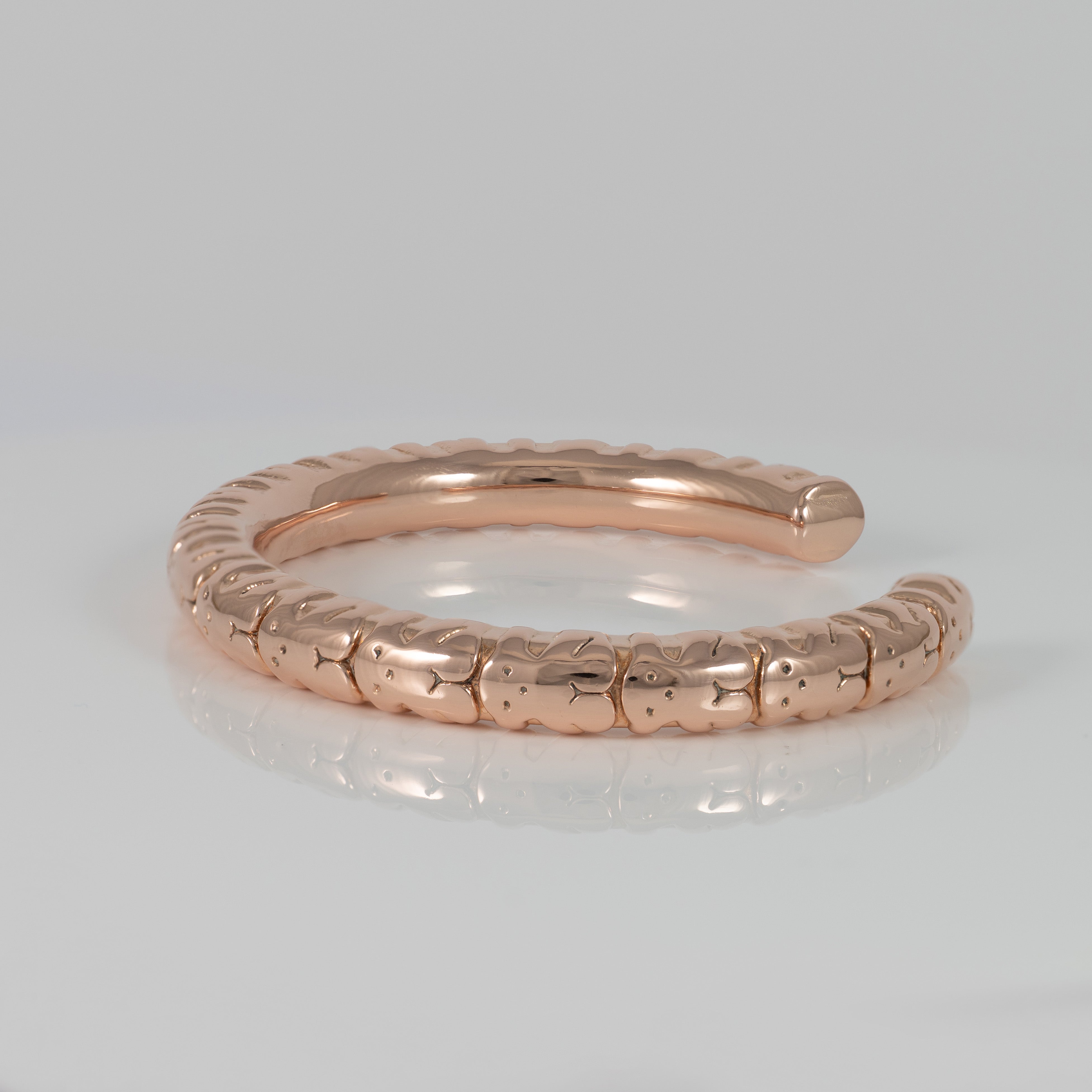 Pulsera Tous Straight XL con baño de oro rosa 18k sobre plata