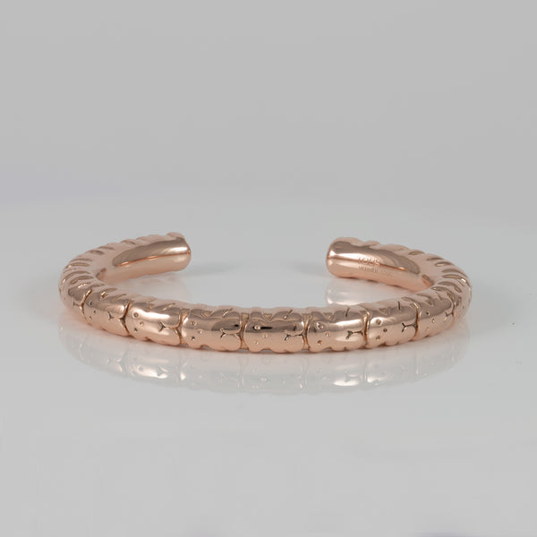 Pulsera Tous Straight XL con baño de oro rosa 18k sobre plata
