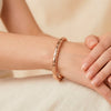 Pulsera Tous Straight XL con baño de oro rosa 18k sobre plata