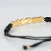 Pulsera Tous en Plata Vermeil con Gemas y cordón negro Glory