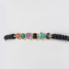 Pulsera Tous en Plata Vermeil con Gemas y cordón negro Glory